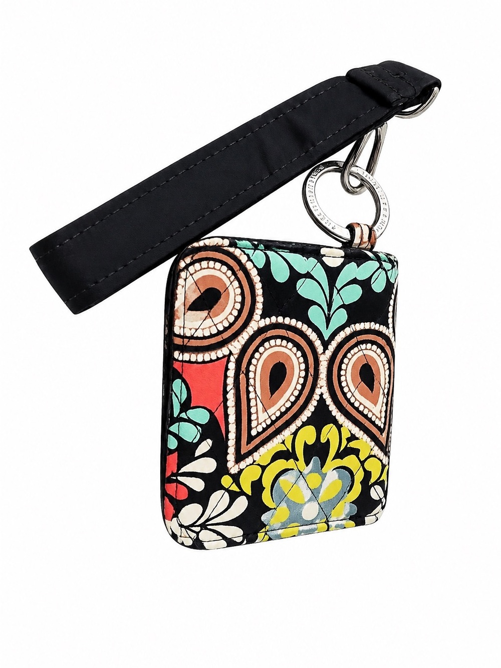 Vera Bradley Quilted ID Holder Lanyard Wallet- Floral Print